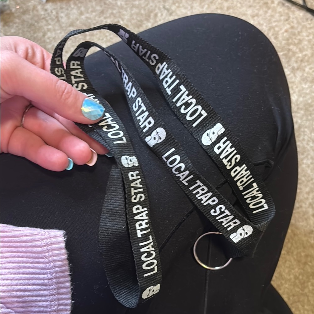 Local Trap Star Black Lanyard